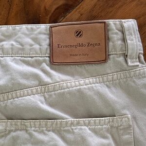 Ermenegildo Zegna Men's Cream Chinos